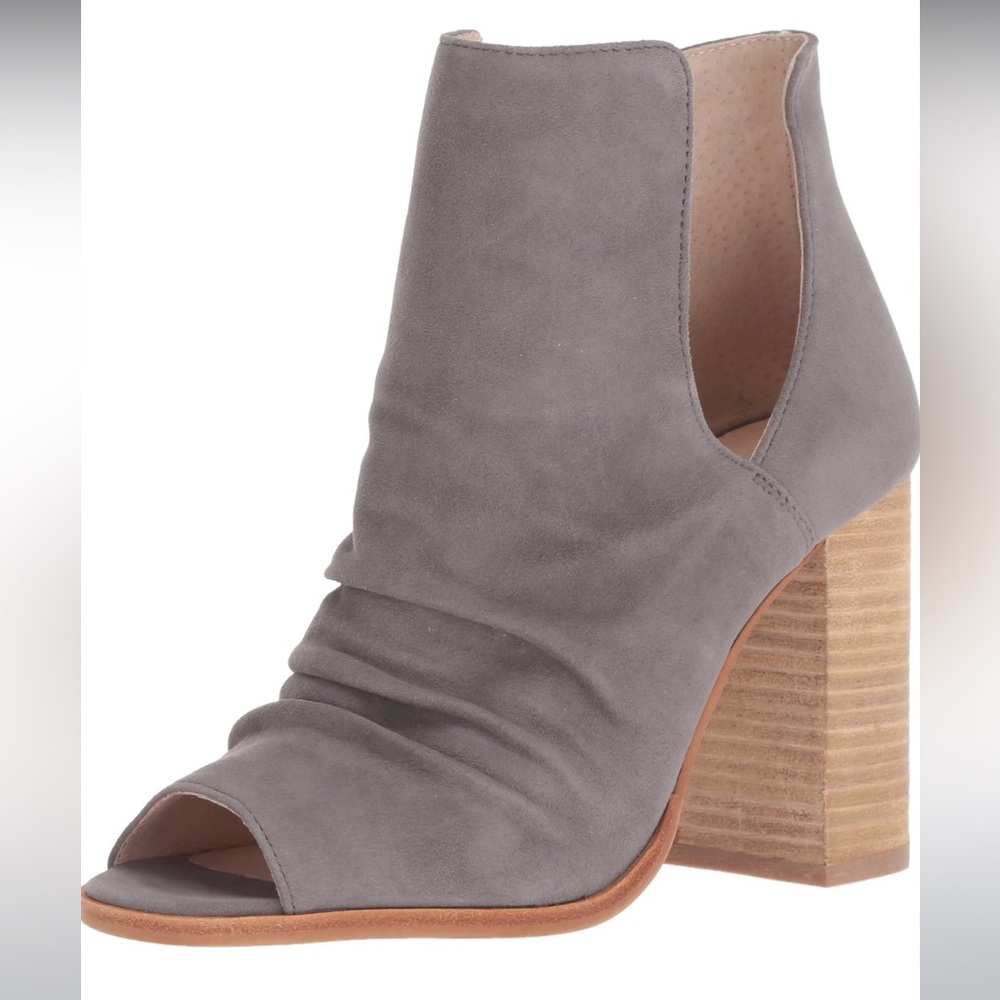 SRP $160 Kid Suede Booties in Ash Grey | Chic Date Night Ankle Booties